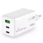Mobile device charger MediaRange MRMA123 — Indoor AC fast charger for laptop, smartphone, tablet, 100–240V, 2× USB-C, 20V max, white