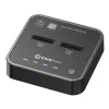 CoreParts MS-CLONER-SATA Speicher-Dockingstation USB 3.2 Gen 2 (3.1 Gen 2) Typ-C Schwarz