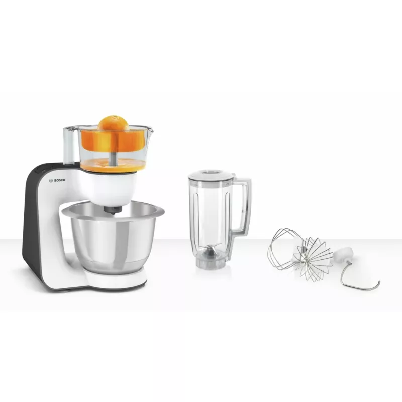 Bosch MUM5 Start Line Universalküchenmaschine 800 W 3,9 L Orange, Silber, Transparent, Weiß