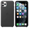 Cover Apple iPhone 11 Pro Max Leder Case Schwarz
