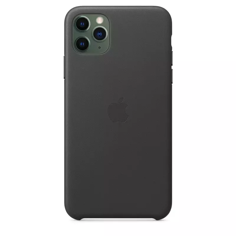 Cover Apple iPhone 11 Pro Max Leder Case Schwarz