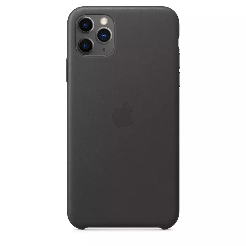 Cover Apple iPhone 11 Pro Max Leder Case Schwarz