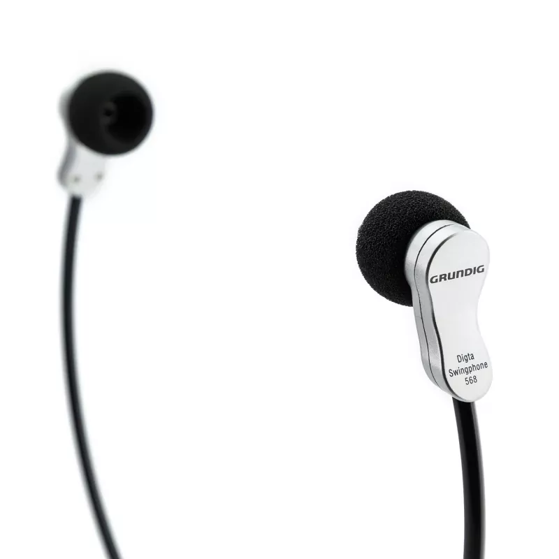 Grundig Swingphone 568 Kopfhörer Kabelgebunden Unter dem Kinn Schwarz, Silber