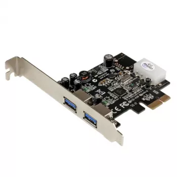 StarTech.com 2-Port PCI Express (PCIe) SuperSpeed USB 3.0-Kartenadapter mit UASP - LP4-Strom