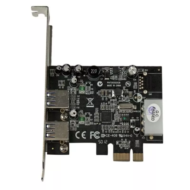 StarTech.com 2-Port PCI Express (PCIe) SuperSpeed USB 3.0-Kartenadapter mit UASP - LP4-Strom