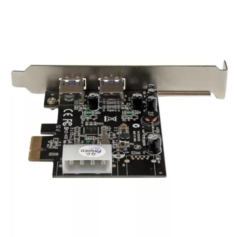 StarTech.com 2-Port PCI Express (PCIe) SuperSpeed USB 3.0-Kartenadapter mit UASP - LP4-Strom