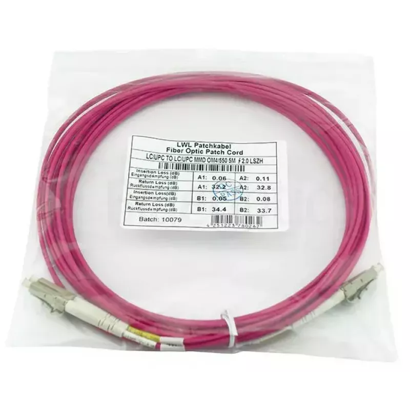 BlueOptics QK733A-BO InfiniBand-Glasfaserkabel 2 m 2x LC Violett