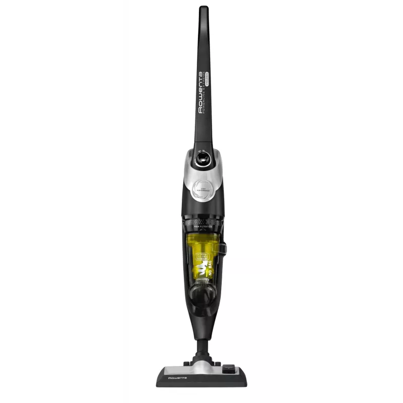 Rowenta RH8155WA Stabstaubsauger/Elektrobesen AC Trocken Zyklon Beutellos 0,9 L 750 W Schwarz, Silber, Gelb