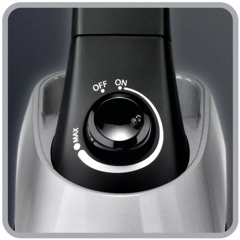 Rowenta RH8155WA Stabstaubsauger/Elektrobesen AC Trocken Zyklon Beutellos 0,9 L 750 W Schwarz, Silber, Gelb