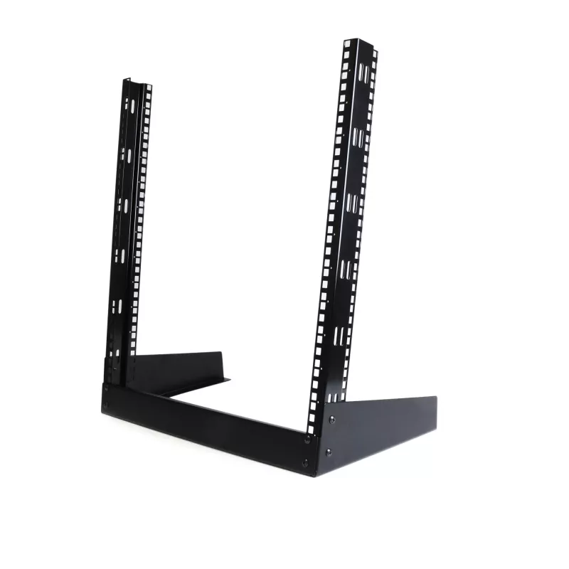 StarTech.com 2-Post 12U Desktop-Server-Rack, kleines offenes 19-Zoll-Computer-Rack, kompaktes Netzwerk-Rack für AV-/Studio-/Daten-/IT-Equipment – freistehendes Zwei-Post-Rack für Heim-/Büroanwendungen
