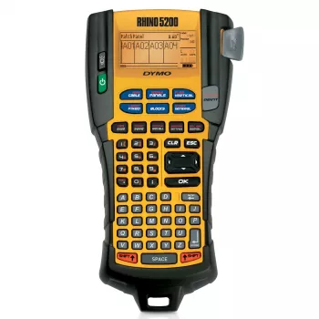 DYMO RHINO 5200 Industrie-Etikettendrucker | Beschriftungsgerät mit Koffer | Zeitsparende Schnellzugriffstasten | Druckt schnell | Robuster Etikettendrucker für Baustellen und anspruchsvolle Beschriftungsaufgaben | UK-Stecker