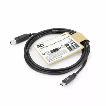 ACT USB 2.0 Kabel, USB-C auf USB-B, 1,8 Meter