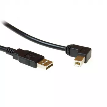 USB 2.0 A-Stecker - USB B-Stecker (abgewinkelt) 1,80 m, ACT, SB2408