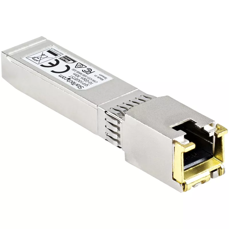 StarTech.com MSA-konformer SFP+-Transceivermodul - 10GBASE-T ~ MSA unkodiertes SFP+-Modul - 10GBASE-T - SFP auf RJ45 Cat6/Cat5e - 10GE Gigabit Ethernet SFP+ - RJ-45 30m