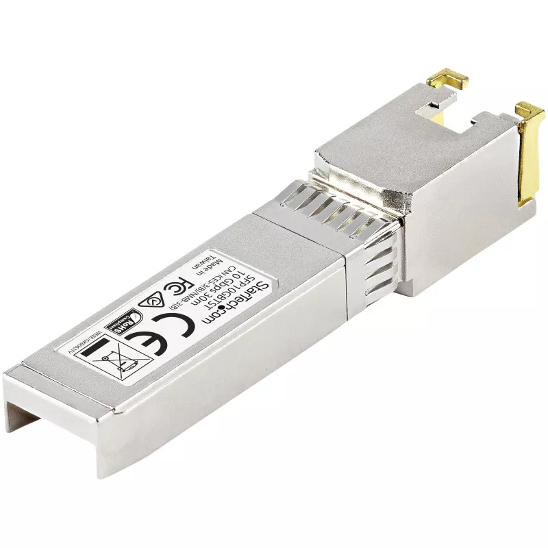 StarTech.com MSA-konformer SFP+-Transceivermodul - 10GBASE-T ~ MSA unkodiertes SFP+-Modul - 10GBASE-T - SFP auf RJ45 Cat6/Cat5e - 10GE Gigabit Ethernet SFP+ - RJ-45 30m