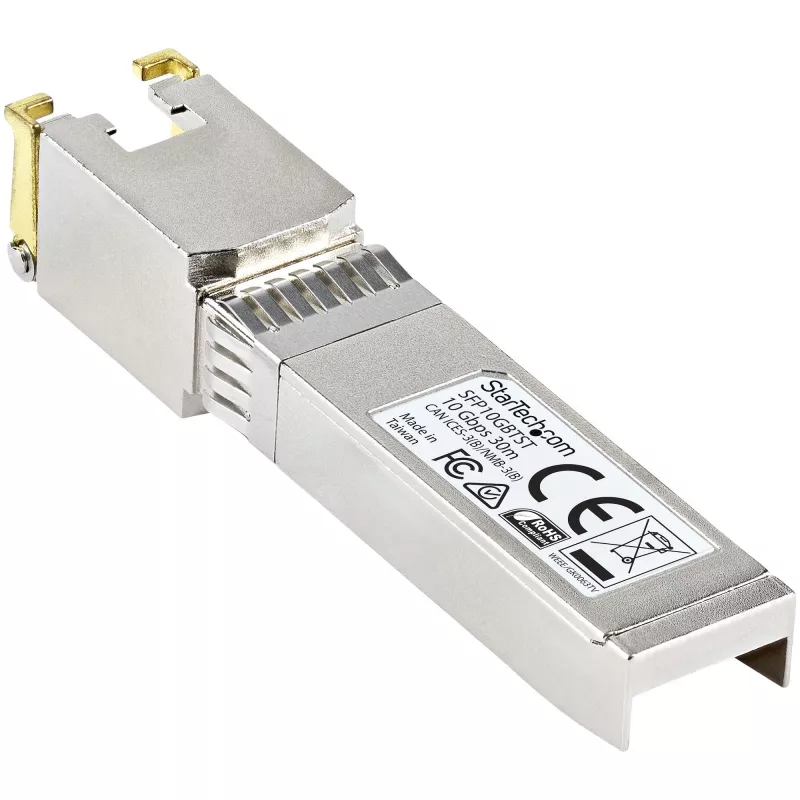 StarTech.com MSA-konformer SFP+-Transceivermodul - 10GBASE-T ~ MSA unkodiertes SFP+-Modul - 10GBASE-T - SFP auf RJ45 Cat6/Cat5e - 10GE Gigabit Ethernet SFP+ - RJ-45 30m