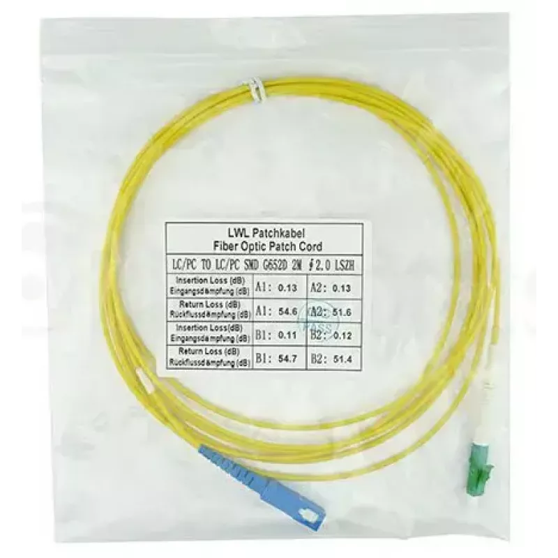 Glasfaserkabel BlueOptics SFP2122BU25MX LC SC OS2 25 m Gelb