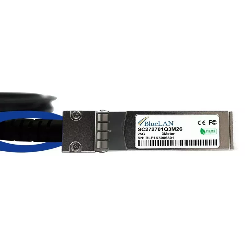 SFP28 DAC-Kabel BlueOptics SFP28-DAC-0.5M-AT-BL 0,5 m Stecker/Stecker