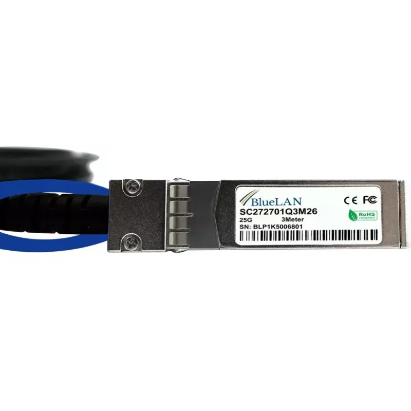 SFP28 DAC-Kabel BlueOptics SFP28-DAC-3M-LO-BL 3m Stecker/Stecker