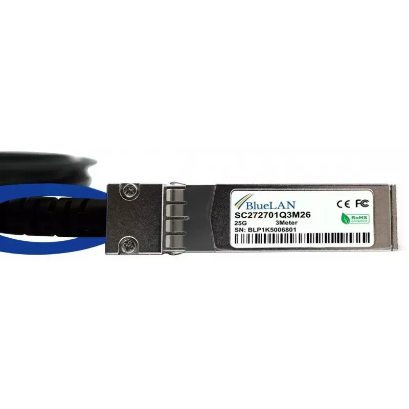 SFP28 DAC Kabel BlueOptics SFP28-DAC-3M-ZY 3m Stecker/Stecker