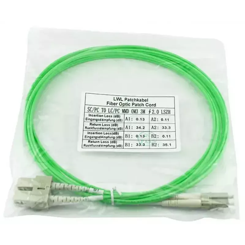 Glasfaserkabel BlueOptics SFP3132GU20MK LC SC OM5 20 m Gelb
