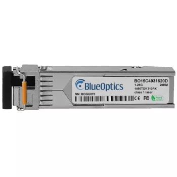 BlueOptics SFP-BXD43-20KM-MR-BO SFP-Transceivermodul, kompatibel mit Meraki, 1000BASE-BX-D, LC-Simplex, Singlemode, TX1490nm/RX1310nm, DDM