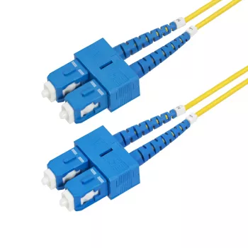 StarTech.com 2m (6,6ft) SC zu SC (UPC) OS2 Singlemode Duplex Glasfaserkabel, 9/125µm, 40G/100G Zipcord, biegeunempfindlich, geringe Einfügedämpfung - LSZH Glasfaser-Patchkabel