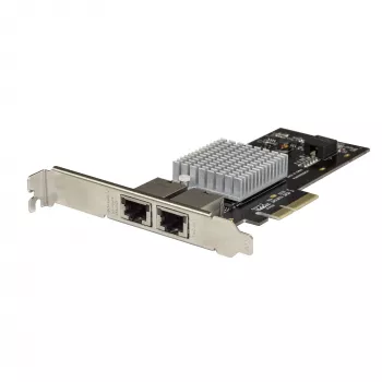 StarTech.com Dual-Port 10G PCIe Netzwerkadapterkarte - Intel-X550AT 10GBASE-T & NBASE-T PCI Express Netzwerkschnittstellenadapter 10/5/2.5/1GbE Multi-Gigabit Ethernet 5-Geschwindigkeiten NIC LAN-Karte