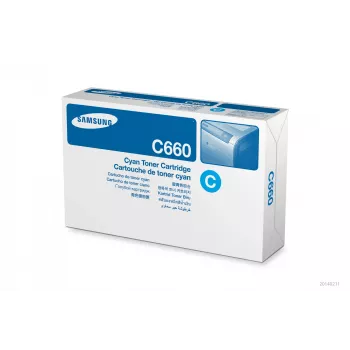 Samsung CLP-C660B Cyan Tonerkartusche mit hoher Reichweite, 2000 Seiten, Cyan, 1 Stück