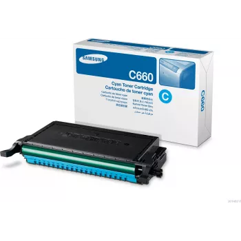 Samsung CLP-C660B Cyan Tonerkartusche mit hoher Reichweite, 2000 Seiten, Cyan, 1 Stück