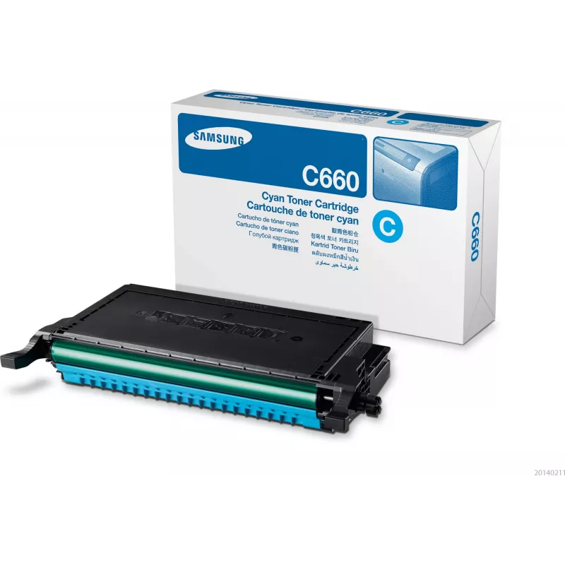 Samsung CLP-C660B Cyan Tonerkartusche mit hoher Reichweite, 2000 Seiten, Cyan, 1 Stück