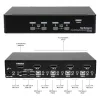StarTech.com 4-Port USB DisplayPort KVM Switch mit Audio, 3840 x 2400 Pixel, Schwarz