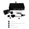 StarTech.com 4-Port USB DisplayPort KVM Switch mit Audio, 3840 x 2400 Pixel, Schwarz