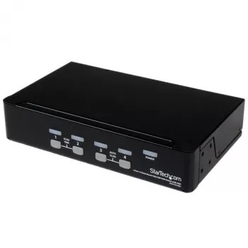 StarTech.com 4-Port 1HE Rackmount USB KVM Switch mit OSD, 1920 x 1440 Pixel, Rack-Montage, 5,4 W, 1HE, Schwarz