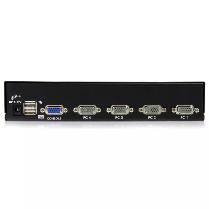 StarTech.com 4-Port 1HE Rackmount USB KVM Switch mit OSD, 1920 x 1440 Pixel, Rack-Montage, 5,4 W, 1HE, Schwarz