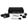 StarTech.com 4-Port 1HE Rackmount USB KVM Switch mit OSD, 1920 x 1440 Pixel, Rack-Montage, 5,4 W, 1HE, Schwarz