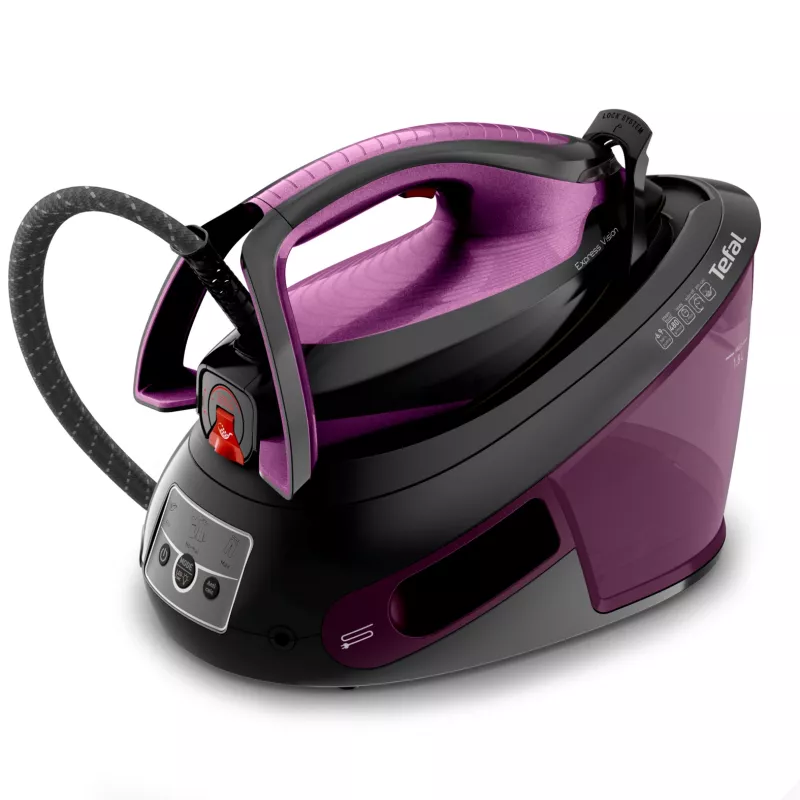 Tefal Express Vision SV8152 2800 W 1,8 l Durilium AirGlide Autoclean-Bügelsohle Violett, Schwarz