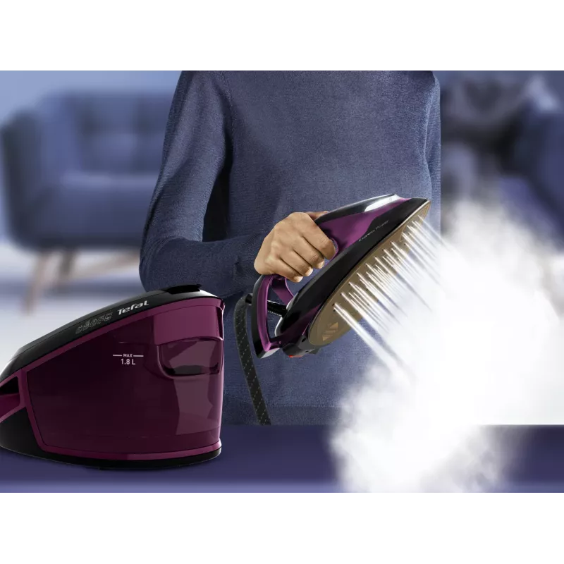 Tefal Express Vision SV8152 2800 W 1,8 l Durilium AirGlide Autoclean-Bügelsohle Violett, Schwarz