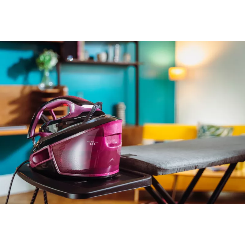 Tefal Express Vision SV8152 2800 W 1,8 l Durilium AirGlide Autoclean-Bügelsohle Violett, Schwarz