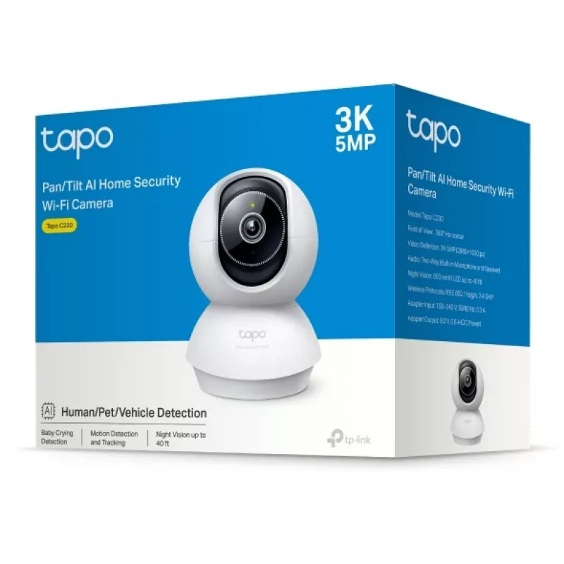 TP-Link Tapo C230(EU) Bulb IP-Sicherheitskamera Innenbereich 2880 x 1620 Pixel Tisch