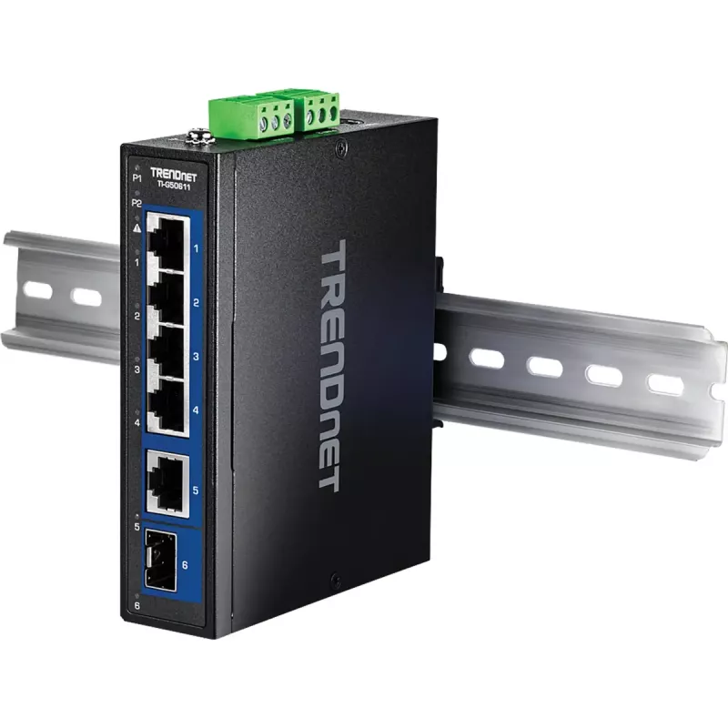Trendnet TI-G50611 Industrial Unmanaged 6-Port 2.5G Ethernet Switch mit 10G SFP-Unterstützung