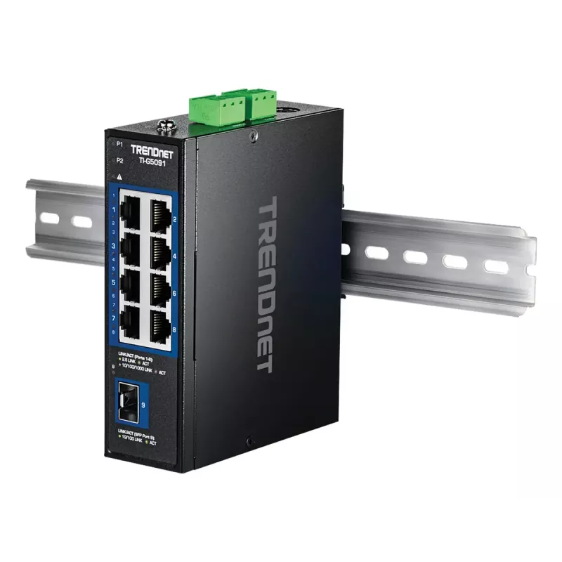 TRENDnet TI-G5091 Industrial Unmanaged 9-Port 2.5G Ethernet Switch mit 10G SFP+ Port