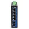 Unmanaged Gigabit Ethernet Switch TRENDnet TI-G51SC, 4x RJ-45 10/100/1000, 10 Gbit/s Kapazität, 2000 MAC, 9–60 V, wandmontierbar