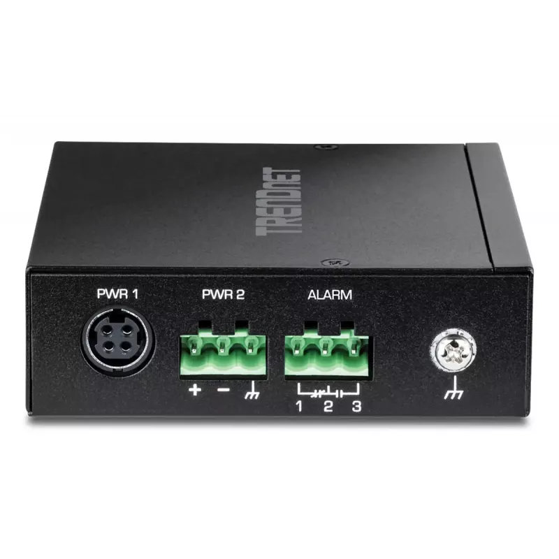 Unmanaged Gigabit Ethernet Switch TRENDnet TI-G51SC, 4x RJ-45 10/100/1000, 10 Gbit/s Kapazität, 2000 MAC, 9–60 V, wandmontierbar