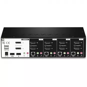 KVM-Switch Trendnet TK-440DP Schwarz Silber