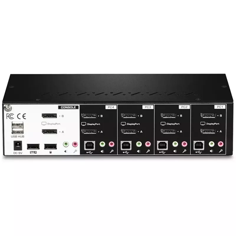 KVM-Switch Trendnet TK-440DP Schwarz Silber
