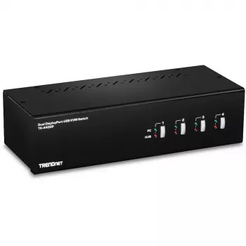 KVM-Switch Trendnet TK-440DP Schwarz Silber