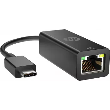 HP USB-C auf RJ45 Adapter, USB Type-C, RJ-45, Stecker, Schwarz, Business, Windows 10, Windows 7, Windows 8, Windows 8.1