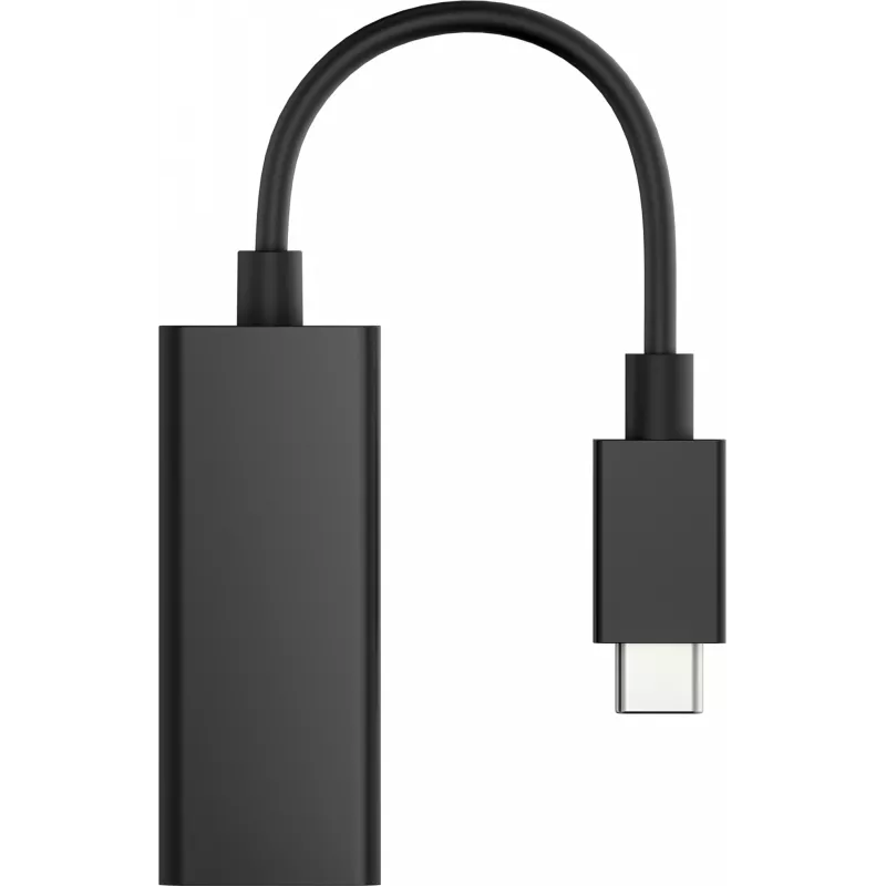 HP USB-C auf RJ45 Adapter, USB Type-C, RJ-45, Stecker, Schwarz, Business, Windows 10, Windows 7, Windows 8, Windows 8.1