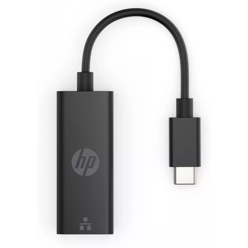 HP USB-C auf RJ45 Adapter, USB Type-C, RJ-45, Stecker, Schwarz, Business, Windows 10, Windows 7, Windows 8, Windows 8.1